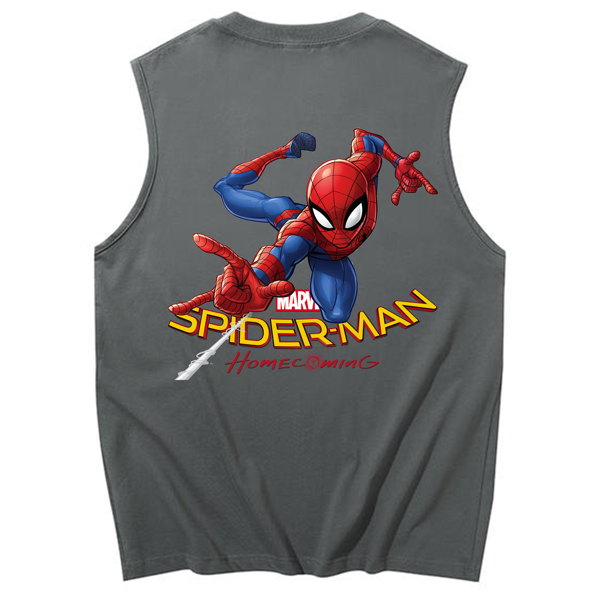 （画像用） Spider Man スパイダーマン コットン100％タンクトップ（背面プリント）